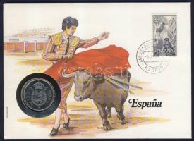 Spanyolország 1983. 50P érmés, bélyeges borítékon T:1 Ismertetővel!