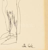 Szász Endre (1926-2003): Karmester. Tus, papír, jelezve jobbra lent, üvegezett keretben 21x13 cm