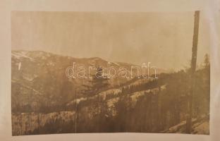 cca 1914-1918 Slănic, Úz völgye, Satulno, stb. katonai életképek a romániai hadszíntérről, dandár la...