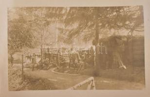 cca 1914-1918 Slănic, Úz völgye, Satulno, stb. katonai életképek a romániai hadszíntérről, dandár la...