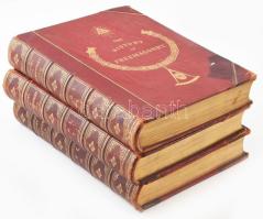 Robert Freke Gould:The History of Freemasonry I-III. London, 1885-87. Thomas C. Jack. [6], 504; [4], 502; [4], 502p. Kiadói aranyozott félbőr kötésben, aranyozott lapszélekkel, borútokon kopásokkal, a 3. köteten foltokkal, néhány foltos lappal / In half leather binding, with some wear and stome rust on the pages