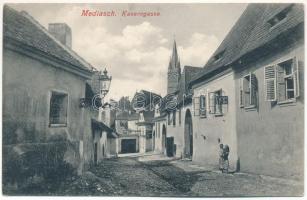 Medgyes, Mediasch, Medias; Kaserngasse / Kaszárnya utca. Fritz Guggenberger / street