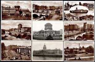 cca 1910 Dublin, Galway 18 db fotólapot tartalmazó két boríték