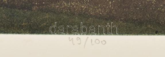 Tassy Béla (1942-): Fény. Rézkarc, papír. Jelzett. Számozott (49/100). 40x49 cm