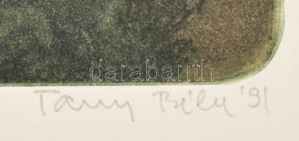 Tassy Béla (1942-): Fény. Rézkarc, papír. Jelzett. Számozott (49/100). 40x49 cm