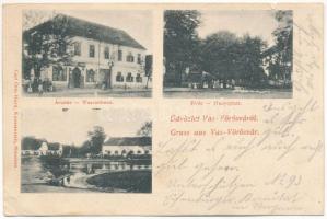 1904 Vasvörösvár, Vas-Vörösvár, Rotenturm an der Pinka; Fő tér, Schlenger Henrik üzlete / Hauptplatz, Waarenhaus / main square, shop (EK)