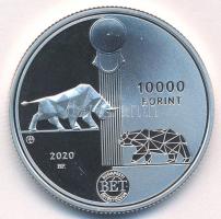 2020. 10.000Ft Ag "30 éves a Budapesti Értéktőzsde" tanúsítvánnyal T:PP