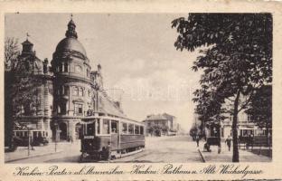 Krakow post office with trams