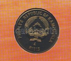 Kambodzsa 1991. 4R "700 éves a Svájci Államszövetség" dekoratív, nagyalakú emléklapon T:1