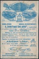 A "Franck kávénak nincsen párja" - restaurált kétoldalas reklámlap, 17,5×11,5 cm