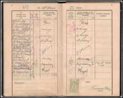 1938-1942 Egri Érseki Jogakadémia leckekönyve, aláírásokkal