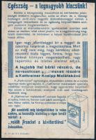 Kathreiner Kneipp maláta kávéja reklámlap, restaurált, 17×12 cm