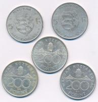 1947. 5Ft Ag "Kossuth" (2x) + 1993. 200Ft Ag "MNB" + 1994. 200Ft Ag "Deák&q...