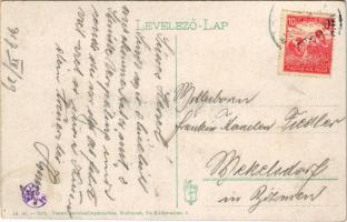 1917 Komárom, Komárnó; Ferenc József rakpart. Vasúti levelezőlapárusítás 19-1917. / quay