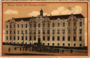 1917 Zilah, Zalau; Református Wesselényi kollégium. Seres Samu kiadása / boarding school (fl)