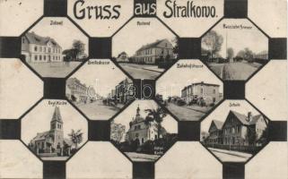 Strzalkowo post office, customs office, railway station and churches