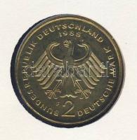 NSZK 1988. 2M "Ludwig Erhard" aranyozva érmés, bélyeges borítékon, alkalmi bélyegzővel T:1...