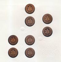 NSZK 1987. 1Pf (8x) "88.8.8. Blindheimi csata" érmés, bélyeges borítékon, alkalmi bélyegző...