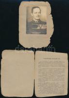 cca 1930 Katonatiszt hiányos zsoldkönyve, széteső állapotban