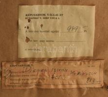 Dienes István (1905-1977): Kubikusok. Pasztell, papír, jelezve balra lent, hátoldalán Képcsarnok Vál...