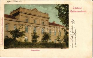 1902 Csíkszereda, Miercurea Ciuc; Megyeháza. Szvoboda József kiadása / county hall (EK)