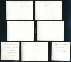1939 Karancsberény, katonai bunker, 7 db fotó, 6,5×6,5 és 6,5×9 cm-es méretben
