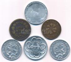 DN újévi szerencsepénz (3xklf) + "Lottó - Milliók öröme" kétoldalas Al zseton + Ausztria /...