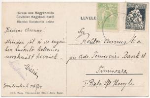 1926 Nagykomlós, Comlosu Mare; Risztics Konstantin (Constantin) üzlete / shop