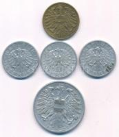 Ausztria 1946. 50gr Al + 1947. 50gr Al (2x) + 1951. 20gr Al-bronz + 1952. 5Sch Al T:XF,VF
Austria 1...