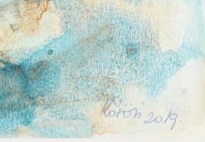 Kőrösi Papp Kálmán (1940): Híd. Akvarell, színes tus, papír, jelzett, hátoldalán autográf felirattal...