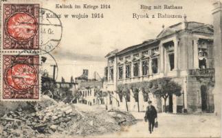 Kalisz town hall in WWI (EK)