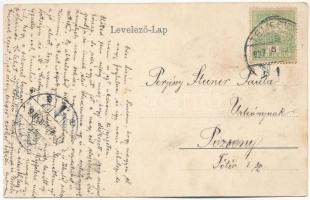 1907 Temesvár, Timisoara; Belváros, Szent György tér, Tóth Béla üzlete és saját kiadása / square, pu...