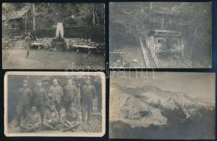 cca 1914-1918 Vegyes katonai fotó tétel, 8×6 és 14×9 cm közötti méretekben