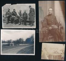 cca 1914-1918 Vegyes katonai fotó tétel, 8×6 és 14×9 cm közötti méretekben
