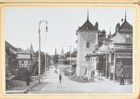 cca 1910 A Központi-Kárpátok / Tátra (Poprádi-tó, Kohlbach Szálloda, Alsó-Tátrafüred, stb.), 12 db k...