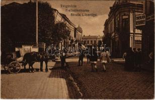 Targoviste, Tergovistye, Tirgovics; Strada Libertatei, Ciocolata Berindei / street, confectionery and shops (EB)