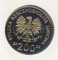 Lengyelország 1987. 200Zl próba! "Labdarúgó EB" érmés, bélyeges borítékon, német bélyeggel...