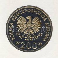 Lengyelország 1987. 200Zl próba! "Labdarúgó EB" érmés, bélyeges borítékon, német bélyeggel...