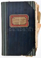 1941 Bp., Dr. özv. Erdélyi Miklósné receptkönyve, betűrend szerint rendezett, kézzel írt receptekkel...