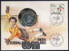 1988. 100Ft "Labdarúgó VB" érmés, bélyeges borítékon, olasz bélyeggel és alkalmi bélyegzővel T:BU Ismertetővel!