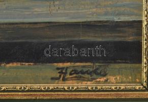 Hankó jelzéssel: Csendélet. Olaj, fa. Dekoratív fa képkeretben. 34×46 cm