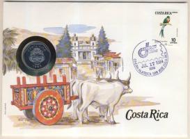 Costa Rica 1983. 5C érmés, bélyeges borítékon, alkalmi bélyegzővel T:1 Ismertetővel!