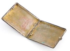 1927 Ezüstözött alpakka tárca, 10x9 cm