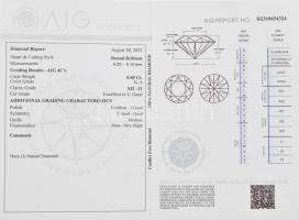 3 db gyémánt kerek brilliáns csiszolás, SI2-I1,, G-I, 0,8 ct tanúsítvánnyal