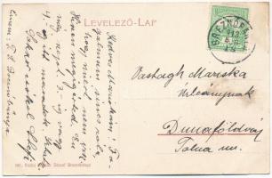 1912 Tiszolc, Tisovec; Tiszolc-völgyi fogaskerekű vasút Breznóbánya és Tiszolc között, vasúti híd, v...