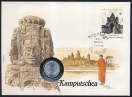 Kambodzsa 1979. 5S érmés, bélyeges borítékon, alkalmi bélyegzővel T:1 Ismertetővel!