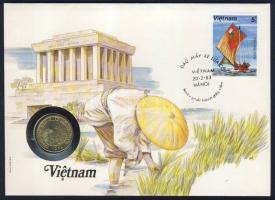 Vietnam 1974. 10D érmés, bélyeges borítékon, alkalmi bélyegzővel T:1 Ismertetővel!