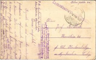 1919 Breznóbánya, Brezno nad Hronom; Római katolikus templom és városháza / church and town hall (EK...