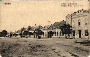 Párkány, Stúrovo; Rákóczi út felső rész, Takarékpénztár / street view, savings bank (EK)