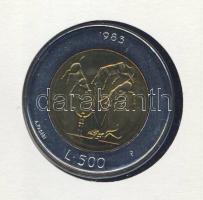 San Marino 1983. 500L érmés, bélyeges borítékon, alkalmi bélyegzővel T:1 Ismertetővel!